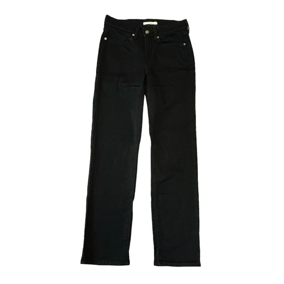 Levi Classic Straight Leg Jeans. Black Size 4 #1064 - Picture 2 of 4